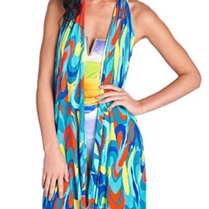 Trina Turk Womens Sarong Wrap Multi Color
